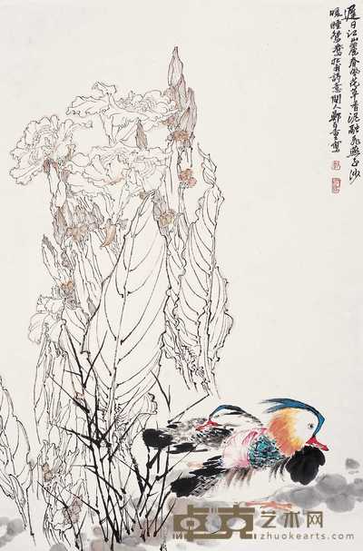 郑百重 花鸟 立轴 90×61cm